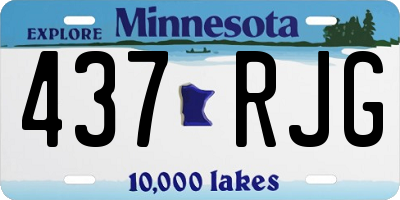 MN license plate 437RJG