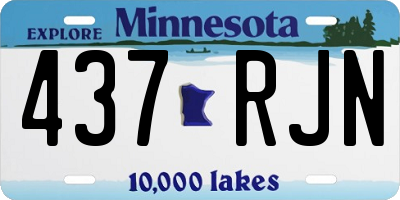 MN license plate 437RJN