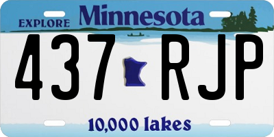 MN license plate 437RJP