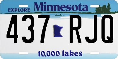 MN license plate 437RJQ