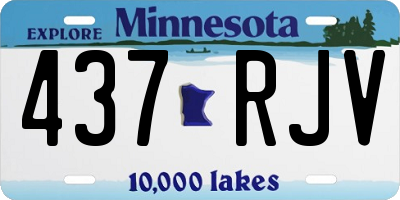 MN license plate 437RJV