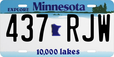 MN license plate 437RJW