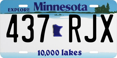 MN license plate 437RJX