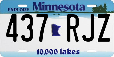 MN license plate 437RJZ