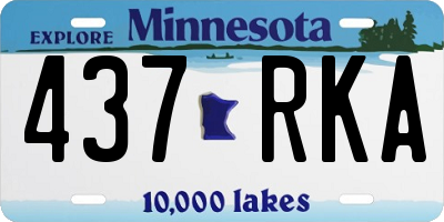 MN license plate 437RKA