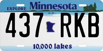 MN license plate 437RKB