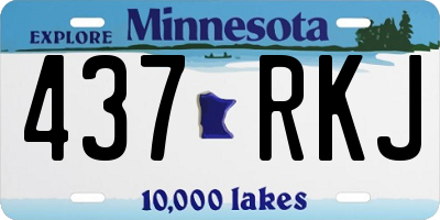 MN license plate 437RKJ