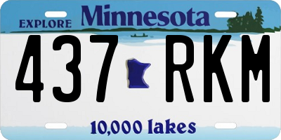 MN license plate 437RKM