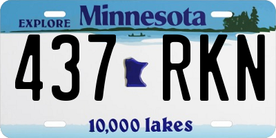 MN license plate 437RKN