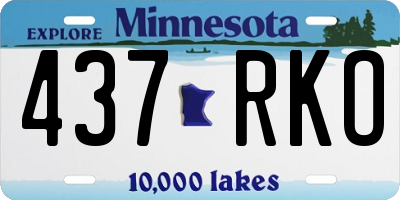 MN license plate 437RKO