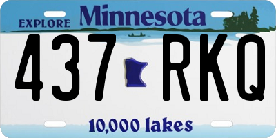 MN license plate 437RKQ