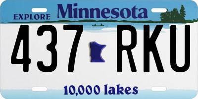 MN license plate 437RKU