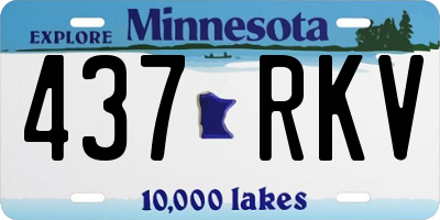 MN license plate 437RKV
