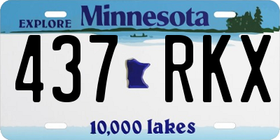 MN license plate 437RKX