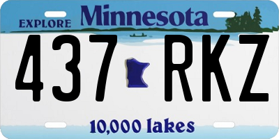 MN license plate 437RKZ