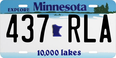 MN license plate 437RLA