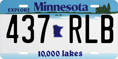 MN license plate 437RLB