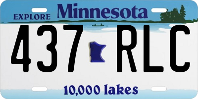 MN license plate 437RLC