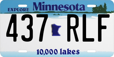 MN license plate 437RLF
