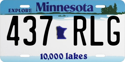MN license plate 437RLG
