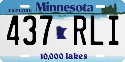 MN license plate 437RLI