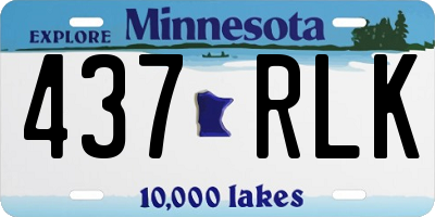 MN license plate 437RLK