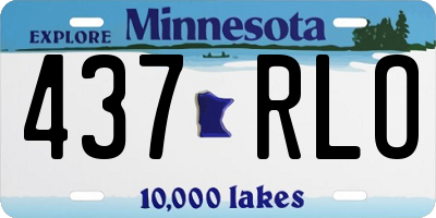 MN license plate 437RLO