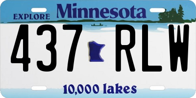 MN license plate 437RLW