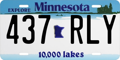 MN license plate 437RLY