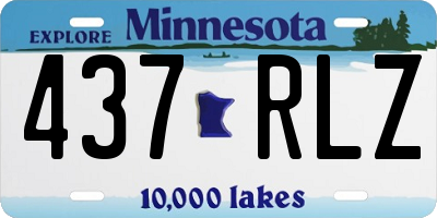 MN license plate 437RLZ