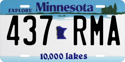 MN license plate 437RMA