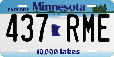 MN license plate 437RME