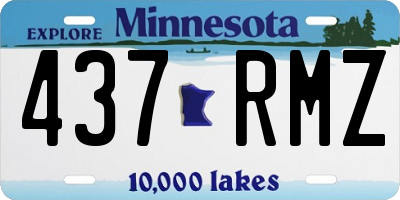 MN license plate 437RMZ