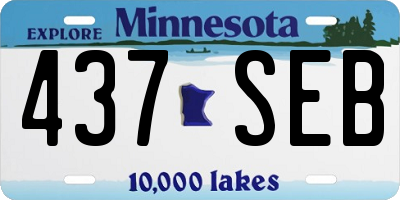 MN license plate 437SEB
