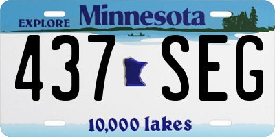 MN license plate 437SEG