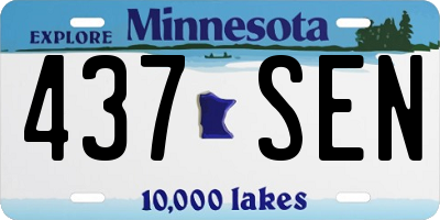 MN license plate 437SEN