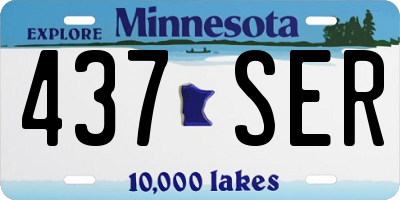MN license plate 437SER