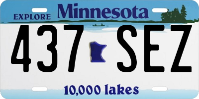 MN license plate 437SEZ