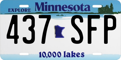 MN license plate 437SFP