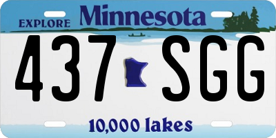 MN license plate 437SGG