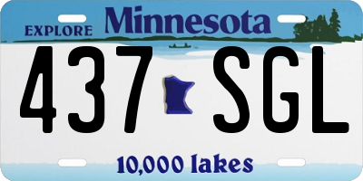 MN license plate 437SGL