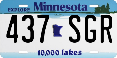MN license plate 437SGR