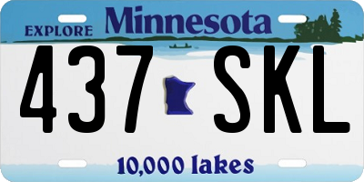 MN license plate 437SKL