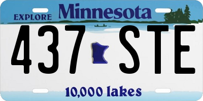 MN license plate 437STE