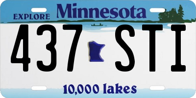 MN license plate 437STI