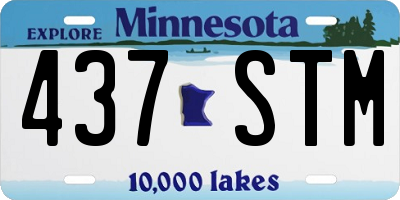 MN license plate 437STM
