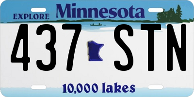 MN license plate 437STN