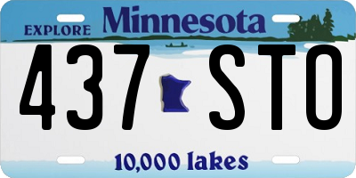 MN license plate 437STO