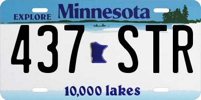 MN license plate 437STR