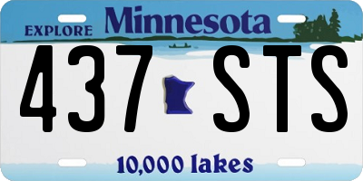 MN license plate 437STS